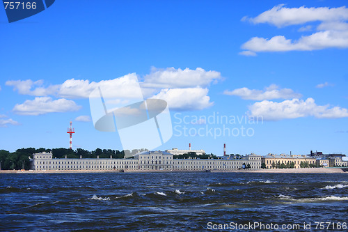 Image of Saint Petersburg sightseeng while rowing by Neva
