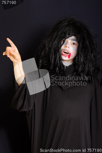 Image of Vampire pointing forefinger