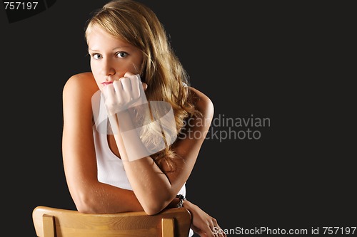 Image of Serious blonde