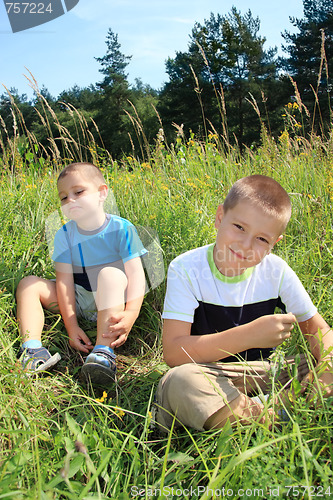 Image of Kids in grass