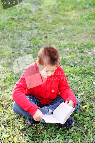 Image of Sitting and reading