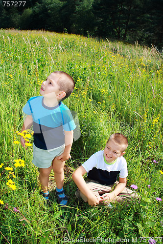 Image of Kids in meadow