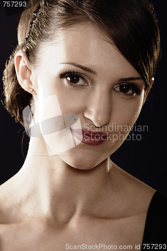 Image of Closeup woman portrait