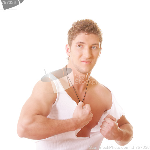 Image of Guy in teared shirt