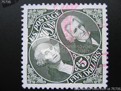 Image of Used $5  USA stamp