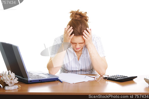 Image of Businesswoman with headache