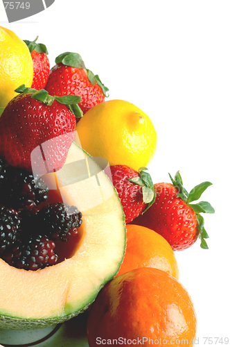 Image of fruit salad with space