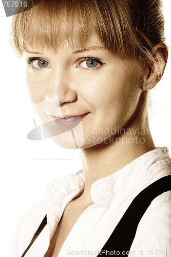Image of Pretty blonde with blue eyes