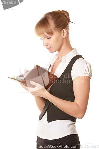 Image of Woman with notepad
