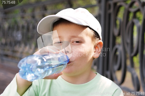 Image of Kid drinking water