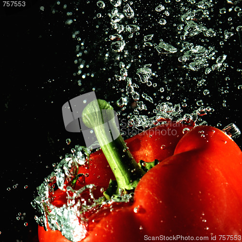 Image of Paprika and bubbles