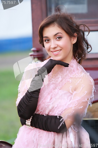 Image of Positive woman in pink