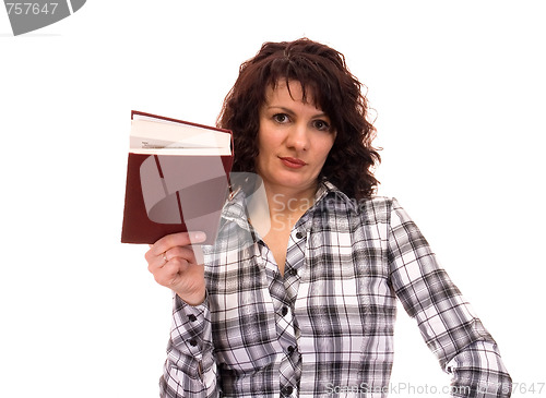 Image of woman with book