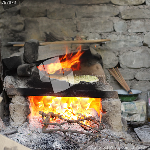 Image of Bread on open flame