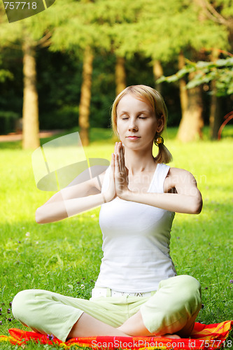 Image of Meditating blonde