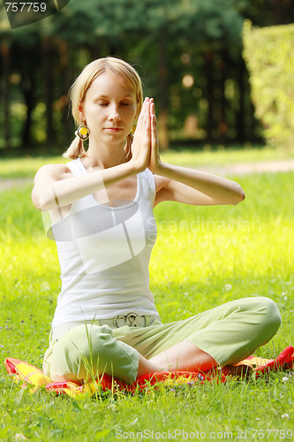 Image of Yoga woman at meditation