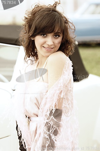 Image of Girl at car