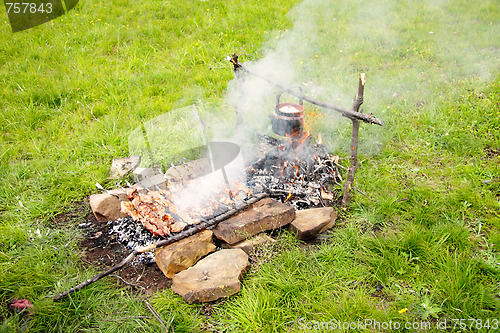 Image of Barbecue and kettle