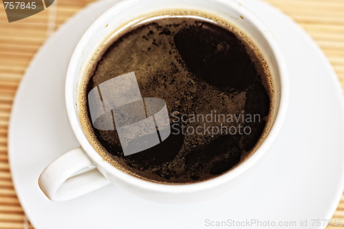 Image of White cup of espresso coffee