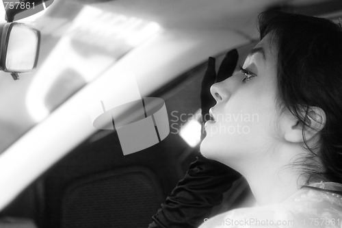 Image of Woman in car