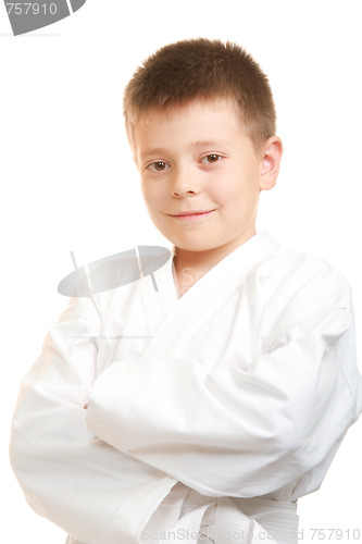 Image of Smiling karate boy