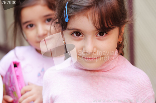 Image of Sisters in pink