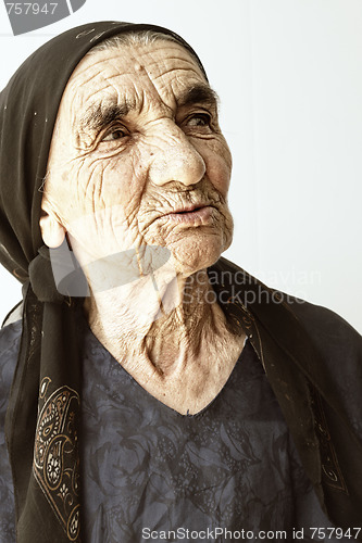 Image of Elderly woman sideview