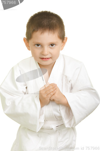 Image of Karate boy in greeting bow