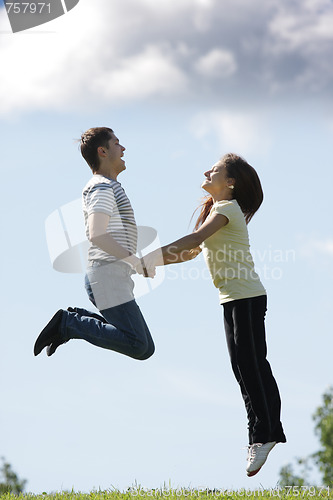 Image of Jumping up to clouds