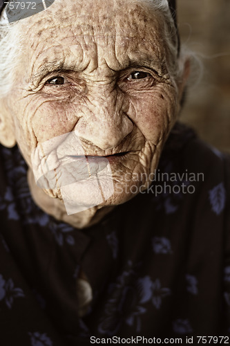 Image of Gaze of senior woman