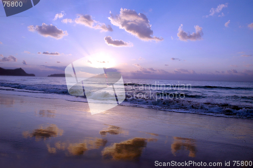 Image of sunrise in the beach