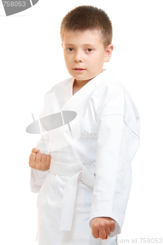 Image of Karate boy at stance