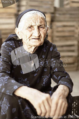 Image of Senior woman in dress