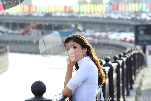 Image of Girl on bridge