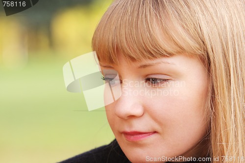 Image of Face of young blonde