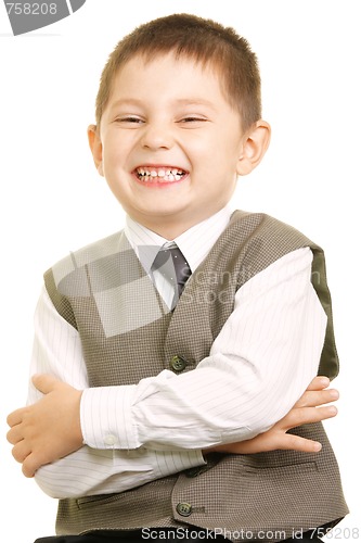 Image of Smiling kid in vest