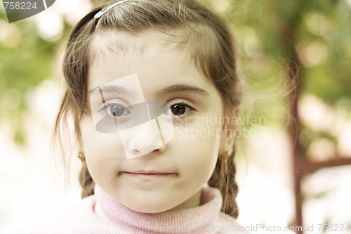 Image of Little girl in pink