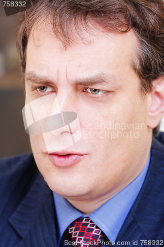 Image of Portrait of angry businessman