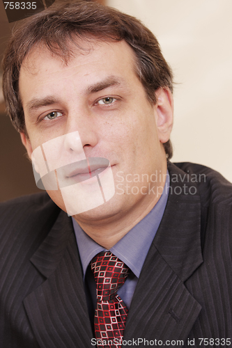 Image of Portrait of confident businessman