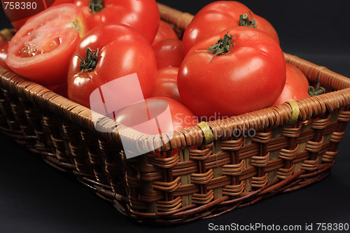 Image of Tomatoes in basket