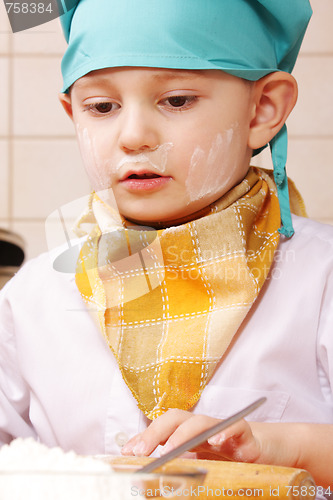 Image of Face in flour