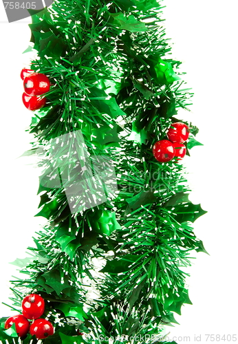 Image of Christmas decorations on white backgroun