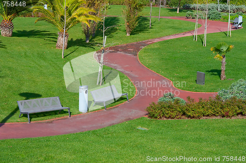 Image of path through the landscaped park