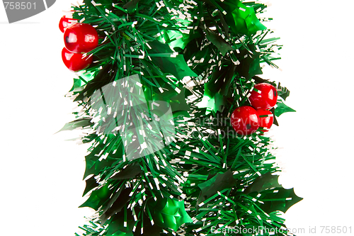 Image of Christmas decorations on white backgroun