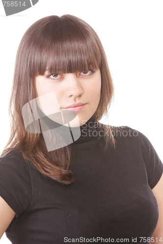 Image of Brunette in black