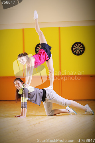 Image of Two young acrobats