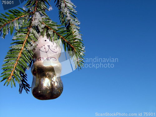 Image of Christmas Dog In Natural Sky