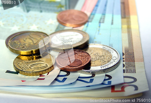 Image of Euro coins and notes