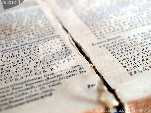 Image of Old book open