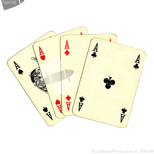 Image of Poker of aces cards